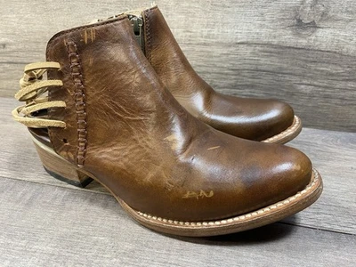 Freebird Jojo Botas de Cuero Marrón con Cremallera al Tobillo Zapatos para Mujer Talla 7 Foto 1 de 4