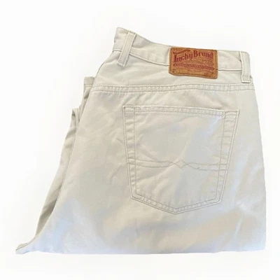 Lucky Brand Pants Bootleg beige Size 38 Designer Gene Montesan - Image 1 of 4