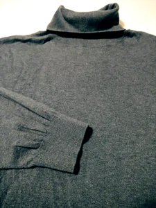 Suéter verde fino de algodón/seda/cachemira (L) de cuello tortuga Massimo Dutti para hombre - Imagen 1 de 5