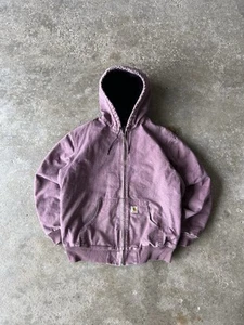 Vintage Y2k Carhartt Purple J130 Jacket Size Medium Purple - Picture 1 of 9