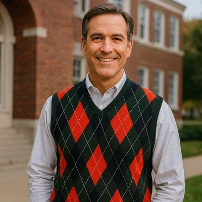 Chaleco Suéter Chaps Preppy Academia Retro Golf Argyle Talla L Foto 1 de 4