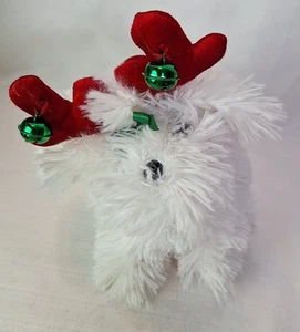 Dan Dee Spinning Animated White Dancing Christmas Dog Puppy Jingle Bells Plush - Picture 1 of 8