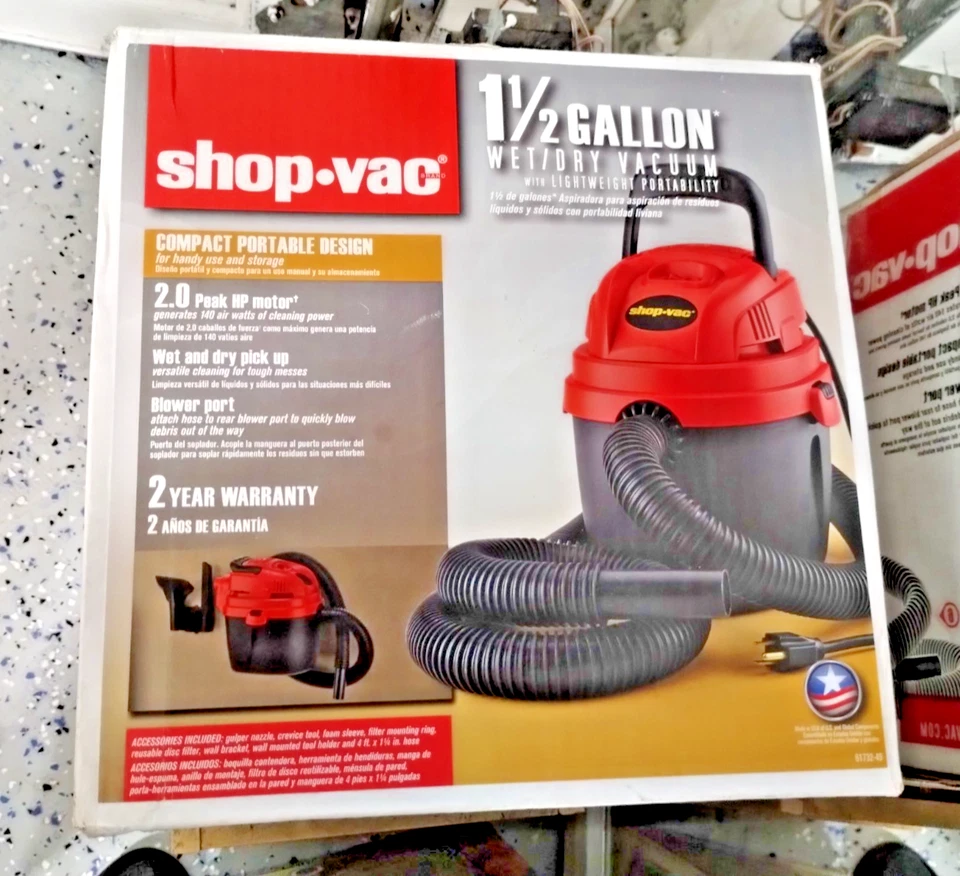 ✅ ASPIRADOR DE TIENDA OEM 1 1/2 GALÓN HÚMEDO/SECO CON PORTABILIDAD LIGERA Foto 1 de 1