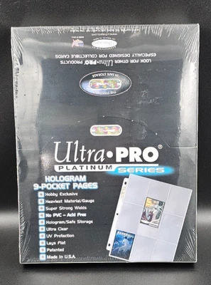 100 PÁGINAS ULTRA PRO PLATINUM 9 BOLSILLOS SELLADAS CAJA NUEVA Foto 1 de 4