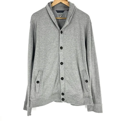 Suéter Ted Baker London Talla 6 XXL Para Hombres Berdnor Gris Chal Cuello Cárdigan Tejido Foto 1 de 4