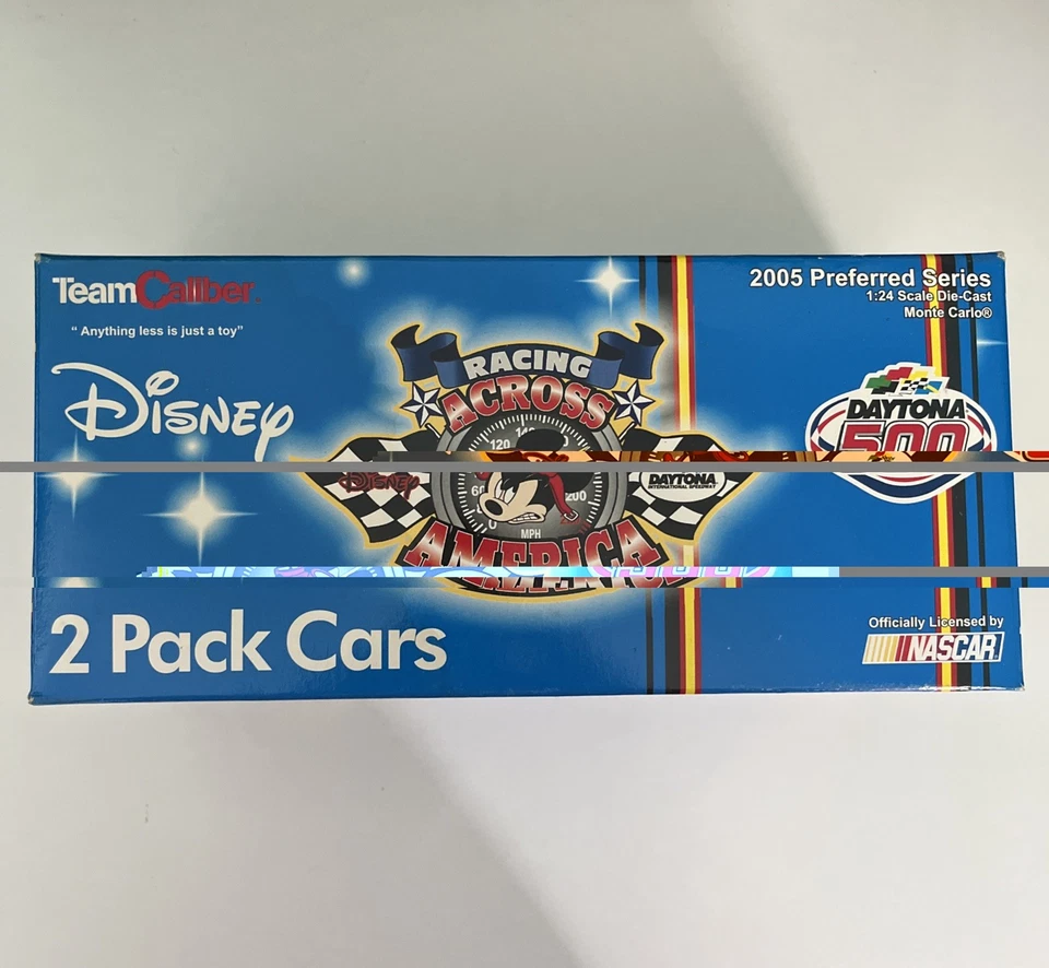 Disney Mickey Mouse 1:24 y 1:64 NASCAR rojo fundido a presión 2005 equipo calibre Monte Carlo Foto 1 de 4