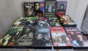 14 Vtg Bela Lugosi Horror VHS Movies Vampire Wolfman Zombie Frankenstein Cat Bat - Picture 1 of 19