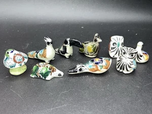 Lote de 9 animales miniatura arte popular hecho a mano Tonala cerámica mexicana vintage - Imagen 1 de 10