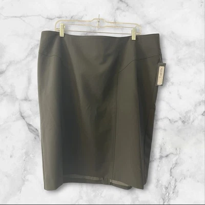 Falda Worthington para mujer talla grande 18W hasta la rodilla negra nueva con etiquetas Foto 1 de 4