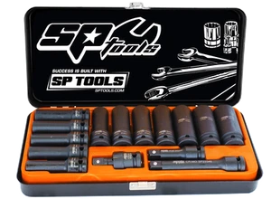 SP Tools 1/2 inch Dr Deep Impact Socket Set - 6pt Metric - 15pc - SP20320 - Picture 1 of 1