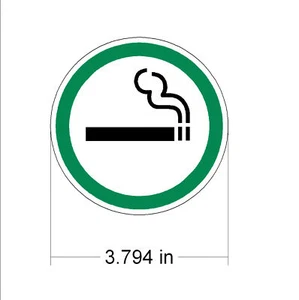 SMOKING PERMITTED ALLOWED decal sticker sign - Picture 1 of 1