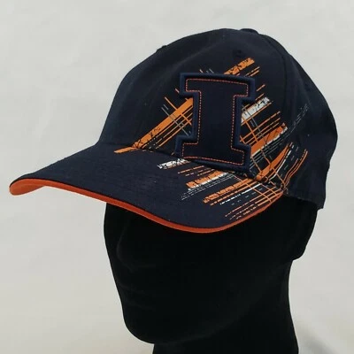 University of Illinois Fighting Illini Blue Orange M/L Fitted Baseball Cap Hat - Image 1 of 4