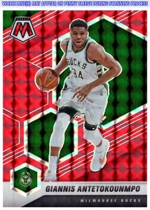2020-21 Panini Mosaic Giannis Antetokounmpo #80 Mosaic Reactive Red - Bild 1 von 2