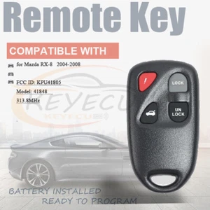for Mazda RX-8 2004 2005 2006 2007 2008 Remote Key Fob Model#41848 KPU41805 4BTN - Picture 1 of 8