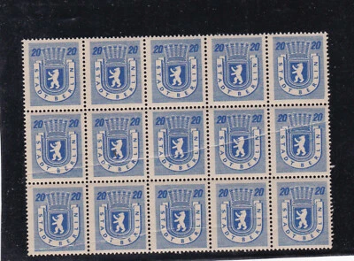 berlin brandenburg Sc 11N6,block of 15,with folder (seven stamps) MNH  s1904 - Image 1 of 3