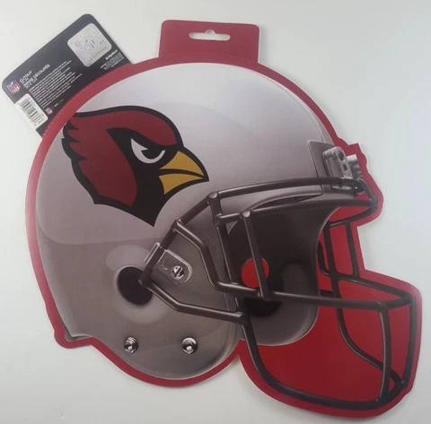 NFL Arizona Cardinals Helmet Printed Paper Cutout, 12 in Glossy Garage Poster Cover