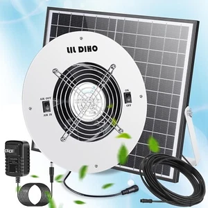 30W Solar Attic Fan- Solar Exhaust Fan, Two Charging Options, IPX7 Waterproof Fa - Picture 1 of 6