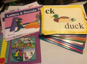 Abeka Preschool Charts Letters Sounds Weather Basic Phonics Flashcard Lot Set - Imagen 1 de 11