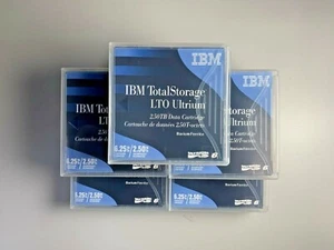 IBM LTO6 Tape 00V7590 (5 PACK) 2.5TB ULTRIUM 6 DATA CARTRIDGE - Brand New