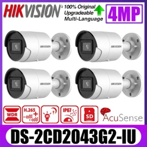 Original Hik DS-2CD2043G2-IU 4MP POE IR H.265+ AcuSense Bullet IP Camera 1-4 Pcs - Picture 1 of 9