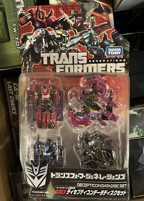 Takara Tomy Transformer Generation TG-16 Decepticon Datadisc Set Prime Chug Go - Image 1 of 2