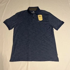 Tommy Bahama San Raphael IslandZone Polo Shirt Blue Striped Mens Size S NWT $100 - Picture 1 of 7
