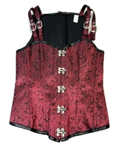 Charmian Damen Gothic Steampunk Brokat Stahl entbeint Taillenkorsett groß - Bild 1 von 7