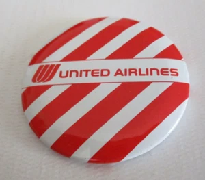 Botón trasero vintage de United Airlines menor a rayas no acompañado - Imagen 1 de 2
