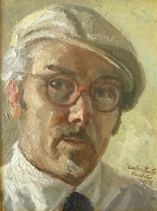 Tullio BACCHETTA (Crema Cremona 1892 - Altofonte Palermo 1975) AUTORITRATTO 1958 - Foto 1 di 7