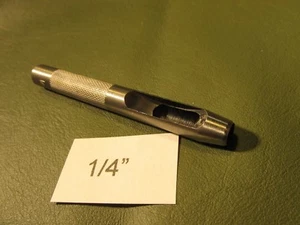 New  1/4"  ROUND HOLE DRIVE PUNCH LEATHER HOLE PUNCH Punch Tool  1/4"  new  - Picture 1 of 6