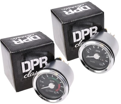 Drehzahlmesser + Tachometer Tacho Ø60 für Simson S51 S70 S50 KR51 Schwalbe Chrom - Bild 1 von 4