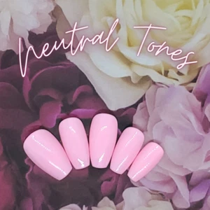 #04 Pink Press On Nails | Fatto a mano | Colla Gel Duro Su Unghie - Foto 1 di 9