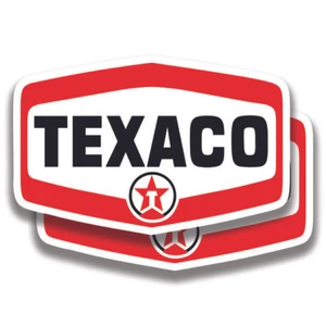 TEXACO GASÖL AUFKLEBER 2 Aufkleber Bogo Vintage Auto Fenster Stoßstange 4x4 LKW - Bild 1 von 1