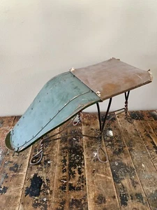 Antique Twisted Iron Shoe Salesman Shoe Boot Shine Stool Primitive Bench - Picture 1 of 15