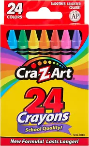 Cra-Z-Art 24Ct Crayons Pack, Perfect Back to School Essential, Art Supplies for - Picture 1 of 11
