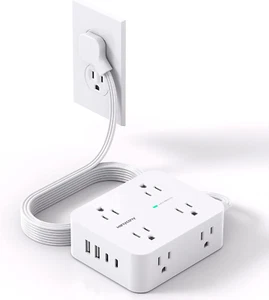 Surge Protector Power Strip, Extension Cord with Multiple Outlets, 5 Ft Ultra - Picture 1 of 12