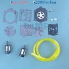 Carburetor Repair Kit For McCulloch Pro Mac 610 650 655 Chainsaw Carb Fuel Line