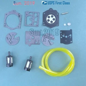 Carburetor Repair Kit For McCulloch Pro Mac 610 650 655 Chainsaw Carb Fuel Line - Picture 1 of 2