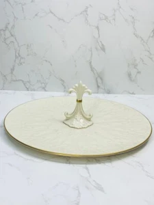 Lenox Chateau Collection Serving platter 12 1/2” Ivory with Gold Trim ( WEDDING) - Picture 1 of 6