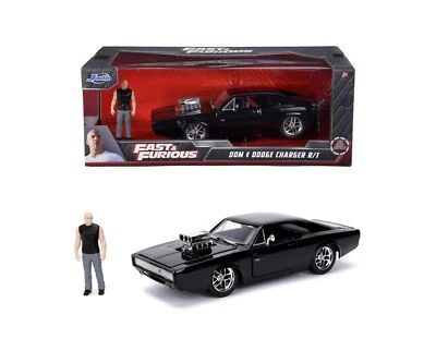 Fast & Furious 1970 Dodge Charger w/ Figure Die-Cast 1:24 Model JADA TOYS - Immagine 1 di 4