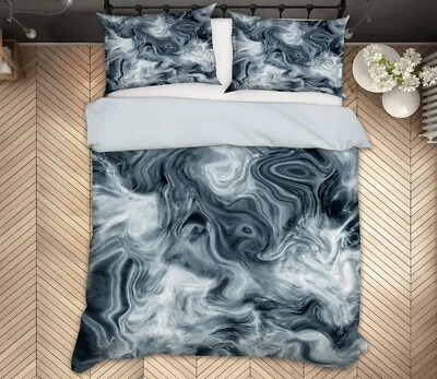 3D абстрактный серый стиль KEP544 кровать наволочки одеяло пододеяльник Луна - Изображение 1 из 4