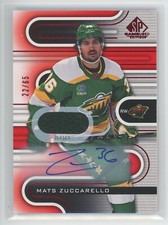 Mats Zuccarello 2022-23 SP Game Used Red Patch Autograph /65 Jersey Auto #74
