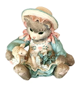 Vintage Enesco Calico Kätzchen ""Blossoms Of Friendship"" Figur #623555 - Bild 1 von 12