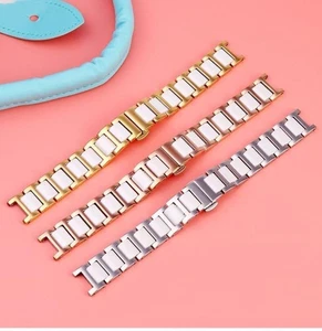 Watchband Watch Strap Fit For MK Sky Star Parker Series MK5896 Notched Ceramic - Picture 1 of 24