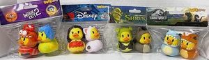 Lote de 4 Jurassic World Shrek Inside Out Disney 3" Duckalooz Rubber Duck paquete de 2 - Imagen 1 de 1