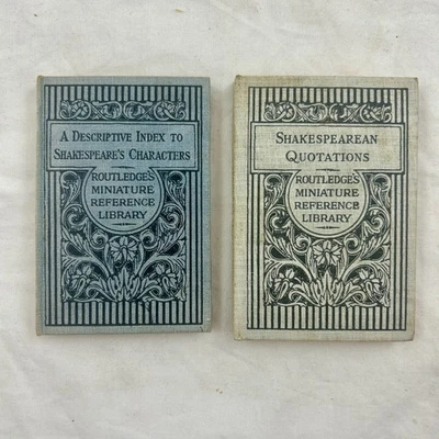 2 Routledge's Miniature Reference Library Shakespeare Books - Image 1 of 4
