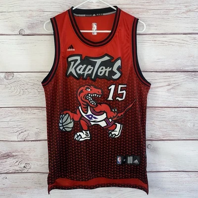 Vince Carter Jersey M Toronto Raptors Adidas Swingman Mens Red Sewn Logos B27 - Image 1 of 4
