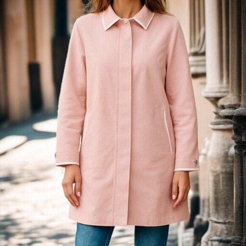 Cappotto da passeggio Coach rosa vintage trench nuovo con etichetta