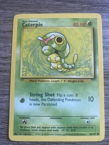 Pokemon Legendary Collection 69/110 Caterpie Pokemon Card LP DE COLECCIÓN WOTC - Imagen 1 de 2