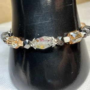 Artisan 7,25 Zoll silberfarbenes Armband Glas - Bild 1 von 6